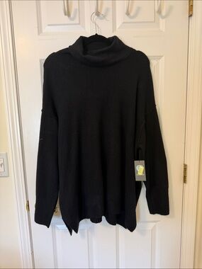Vince Camuto Black Relaxed Cowl Neck Sweater 2X NWT